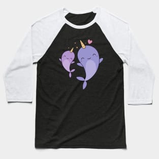 Kawaii And Cute Narwhals Are Adorable Baseball T-Shirt